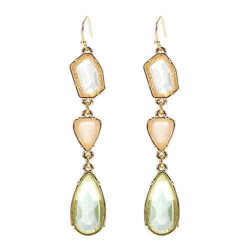 Vintage Bohemian Tassel Ear Drop Long Crystal Earrings
