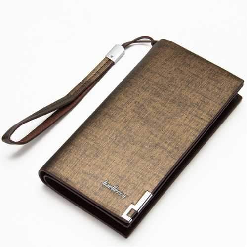Baellerry Men PU Leather Clutches Bag Handbag Card Holder Wallet Business Long Wallet for iPhone Sa