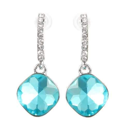 Classic Crystal Drop Earrings Elegant Dazzling Rhinestone