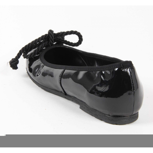V 1969 Italia Womens Ballerina E08 VERNICE NERO CORDA