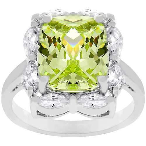 Marquise Framed Apple Green Ring