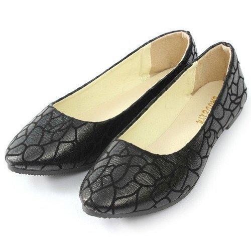 Fashion Stone Pattern Crack Leisure Flat Slip On Loafers
