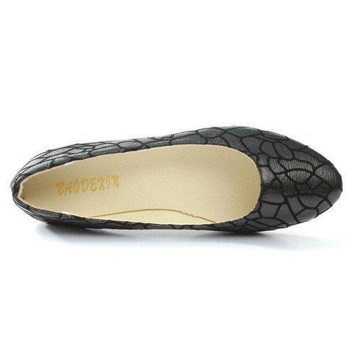 Fashion Stone Pattern Crack Leisure Flat Slip On Loafers