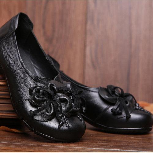 SOCOFY Flower Tassel Soft Shoes