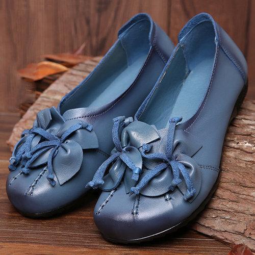 SOCOFY Flower Tassel Soft Shoes