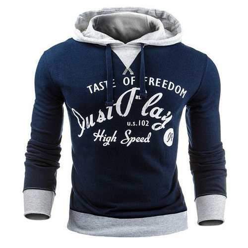 Letter Printed Casual Sport Hoodies