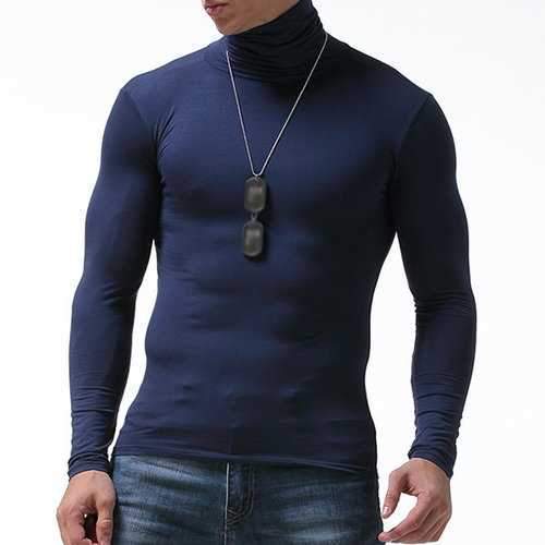 Well-absorbent Modal Thermal Stretchy Turtleneck Shirt