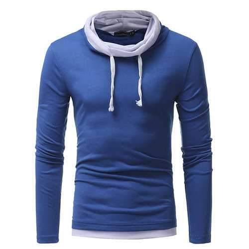 Brief Long Sleeve Slim Fit Casual T-shirt for Men