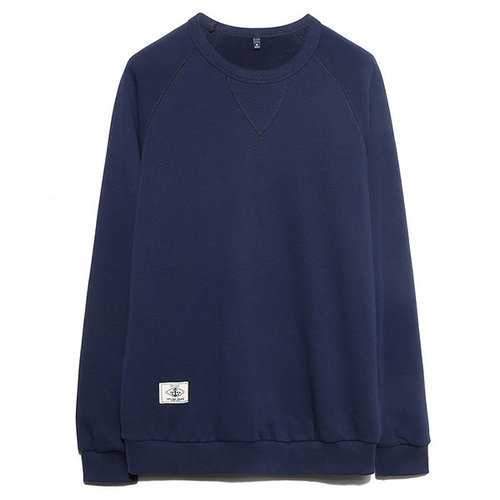 Solid Color Casual Cotton Sweatshirt