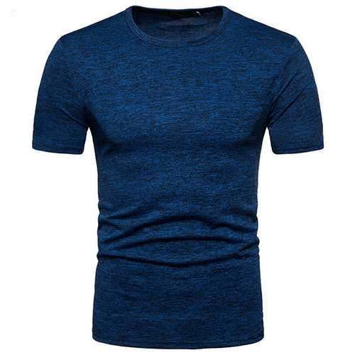 Solid Color Slim Fit Basic Casual T Shirt