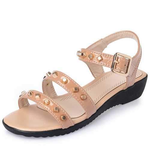 Large Size Rivets Wedges Sandals