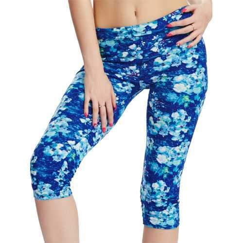 Women Multi Pattern Printed Sports Yoga Stretch Leggings