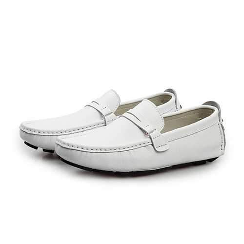 US Size 6.5-12 Men Leather Casual Driving Outdoor Soft Flats Loafers Shoes