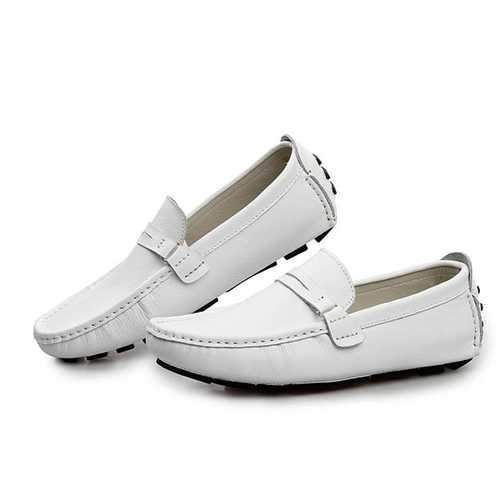 US Size 6.5-12 Men Leather Casual Driving Outdoor Soft Flats Loafers Shoes