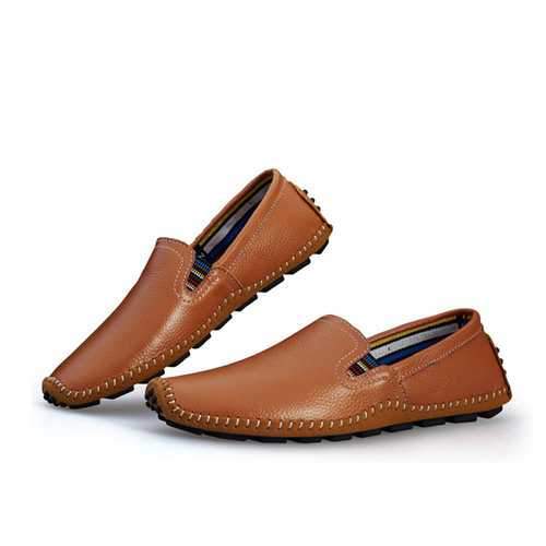 US Size 6.5-11.5 Men Leather Casual Outdoor Driving Slip On Flats Loafers Shoes