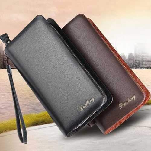 Multifunctional PU Leather Zipper Safety Rope Card Bag Clutch Long Purse Wallet Handbag Phone Bag