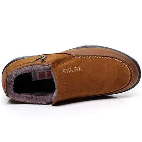 Slip On Soft Sole Wool Lining Round Toe Flat