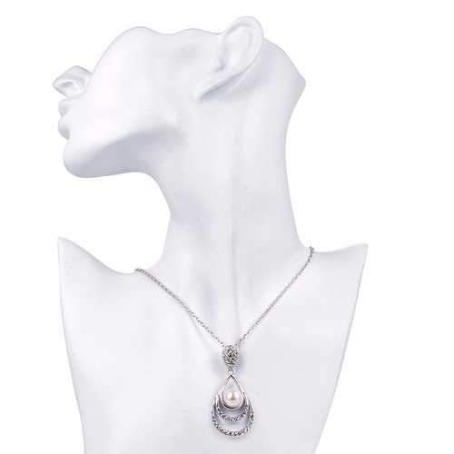 Sweet Pearl Rhinestone Water Drop Necklace Gift For Women