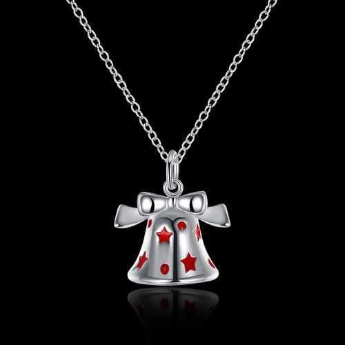 Christmas Bell Enamel Process Gift Party Necklaces