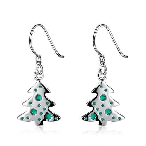 Christmas Tree Leaves Deer Delicate Gift Ear Drop Earrings