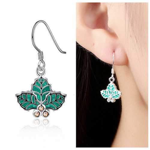 Christmas Tree Leaves Deer Delicate Gift Ear Drop Earrings