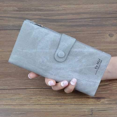 YA Mei Multifunctional Denim Pattern PU Zipper Wallet Bag Case Cover For 5.0 Inch Smartphone