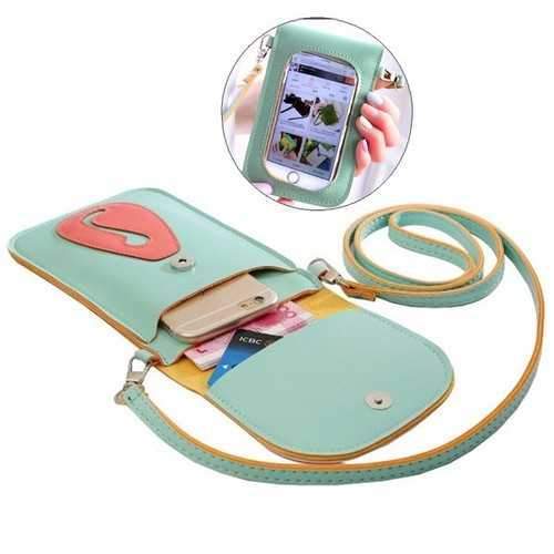 Multifunctional Tough Screenn Case Cat Umbrella Phone Bag Wallet Case for under 6-inch Smartphone