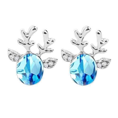 Crystal Deer Ear Stud Sweet Casual Party Earrings