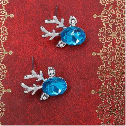 Crystal Deer Ear Stud Sweet Casual Party Earrings