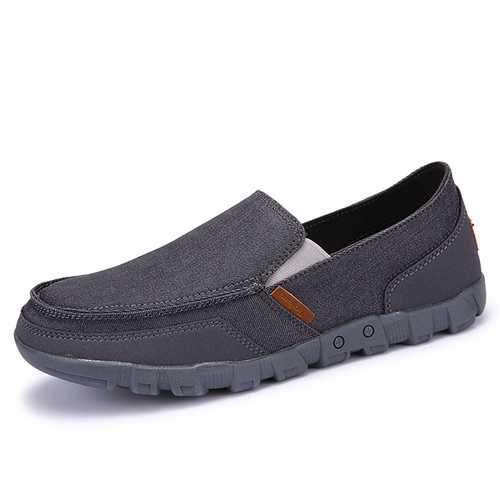 US Size 6.5-11 Men Casual Canvas Slip On Soft Breathable Outdoor Flats