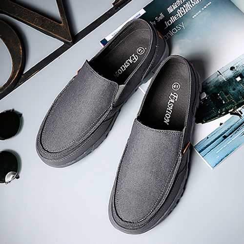 US Size 6.5-11 Men Casual Canvas Slip On Soft Breathable Outdoor Flats