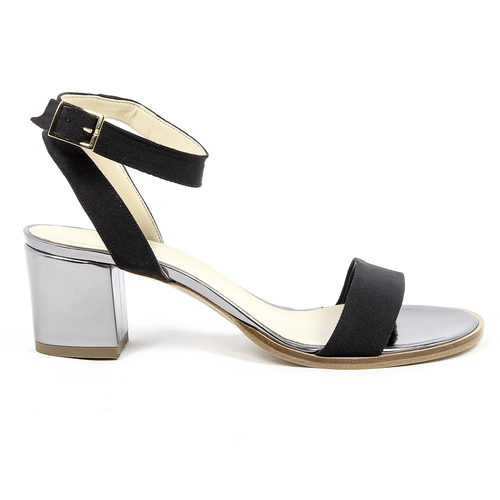 V 1969 Italia Womens Ankle Strap Sandal Black ANNA