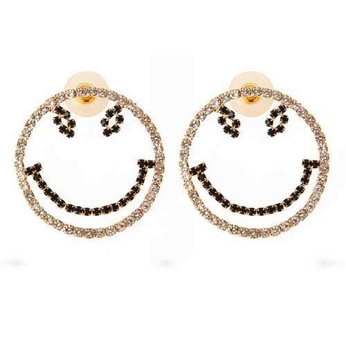 Sweet Large Smile Modeling Earrings