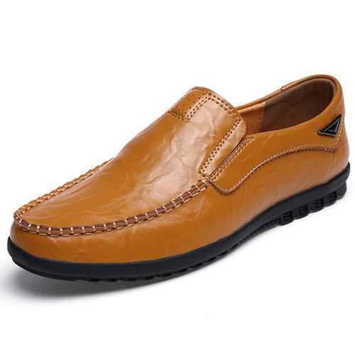 Flat Shoes Men Casual Business Loafers In Leather