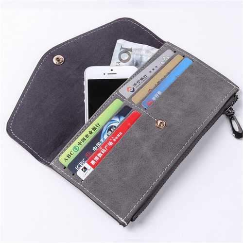 Clutch Long Purse Leather Wallet Case Phone Bag Card Solt Holder for iPhone Samsung Xiaomi Huawei