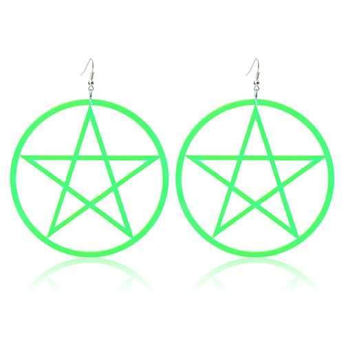 Acrylic Stars Exaggerated Ear Drop Women Earrings