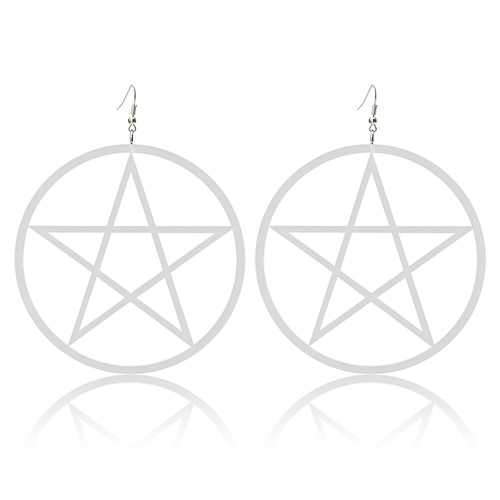 Acrylic Stars Exaggerated Ear Drop Women Earrings