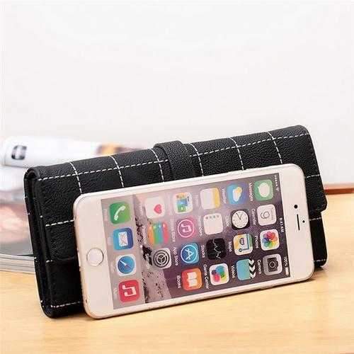 Women Lady Clutch Long Purse PU Wallet Phone Pocket Card Holder Buckle For Phone Below 5.5 Inch