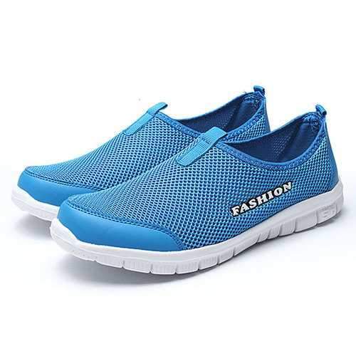 US Size 6.5-11 Men Breathable Mesh Slip On Casual Sneakers