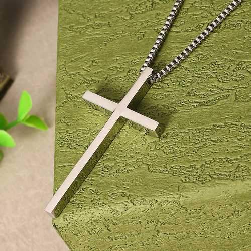 Stainless Steel Cross Pendants Necklace