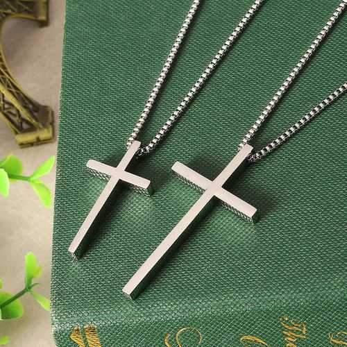 Stainless Steel Cross Pendants Necklace