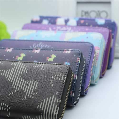 Multifunctional Women Pattern Zipper Bag Long Wallet Purse Phone Case for iPhone Samsung Xiaomi