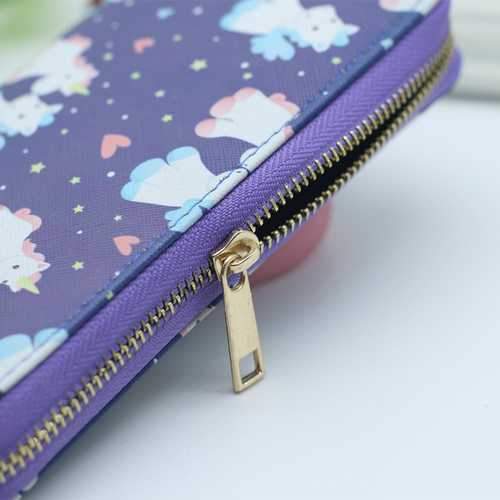 Multifunctional Women Pattern Zipper Bag Long Wallet Purse Phone Case for iPhone Samsung Xiaomi