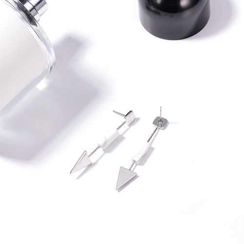 Earrings for Women Luxury Platinum Plated Simple Geometric Pendant Ear Stud Best Gift