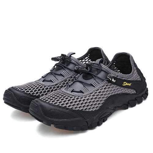 Men Anti Collision Toe Mesh Outdoor Hiking Sneakers