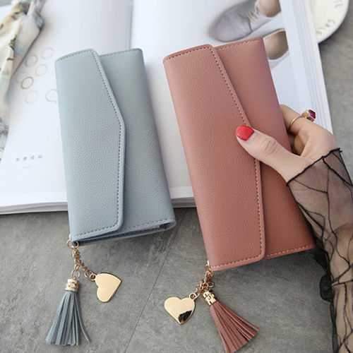 Women Long Purse Multi Card Slots PU Leather Phone Wallet Envelope Clutch Bags