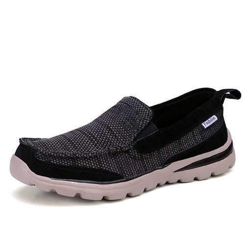 Men Slip On Breathable Mesh Soft Sole Flats Casual Sneakers