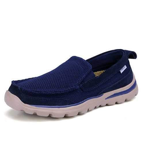 Men Slip On Breathable Mesh Soft Sole Flats Casual Sneakers