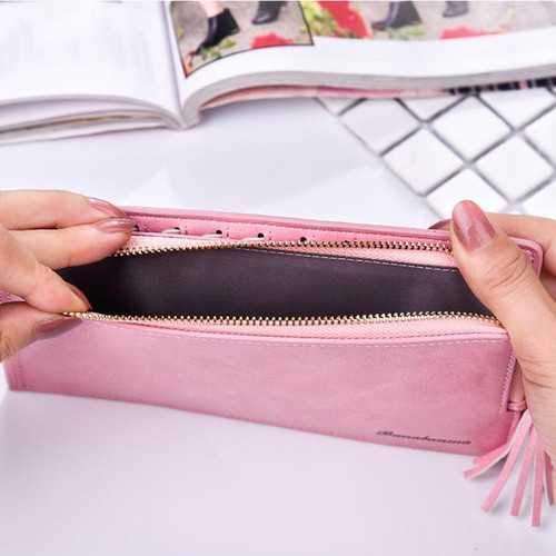 Women Ultra Thin Multi Card Slots PU Leather Wallet Long Purse Phone Bag