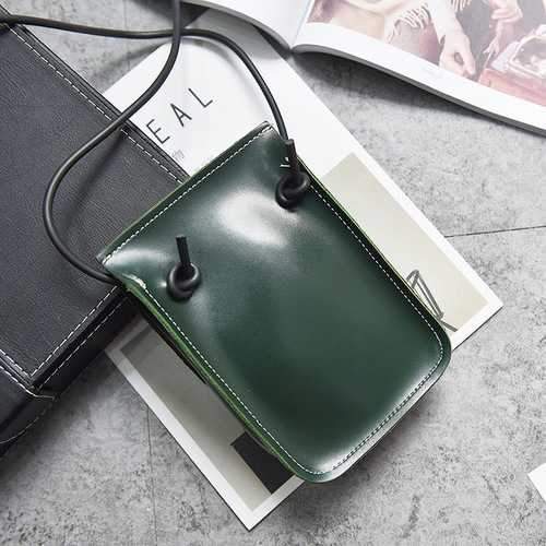 Mini PU Leather Hasp Vertical Shoulder Bag Wallet Phone Case for iPhone Xiaomi Samsung